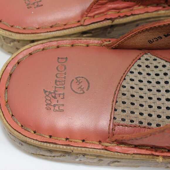 Double H Boots Womens Size 8 Slide Sandals Rose Western Style Leather DH585 - Picture 9 of 16